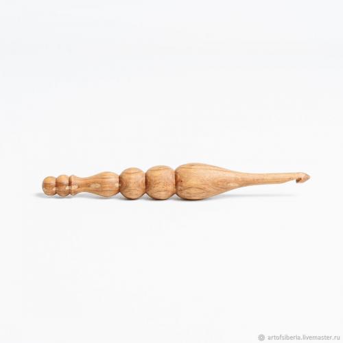 Деревянный крючок для вязания из древесины сливы 7 мм. K78