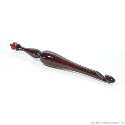 Деревянный крючок для вязания из древесины кедра 9 мм. K93