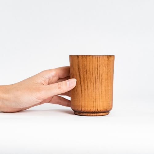 Деревянный стакан из кедра для чая, кваса и прочих напитков C43