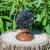 Сувенир-Уголь на подставке из натурального дерева сибирская сосна. U5