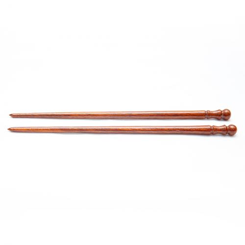 Деревянные заколки-шпильки для волос из красного дерева (махагон), набор из двух штук H14