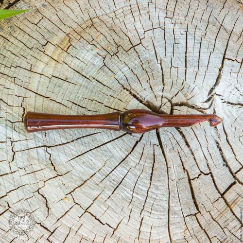 Деревянный крючок для вязания из древесины сибирского кедра 9,5 мм. K15