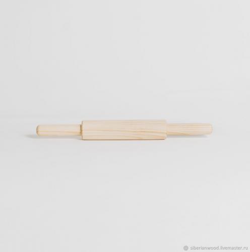 Деревянная скалка для раскатывания теста из сибирского кедра 31х3,5 см. RP11