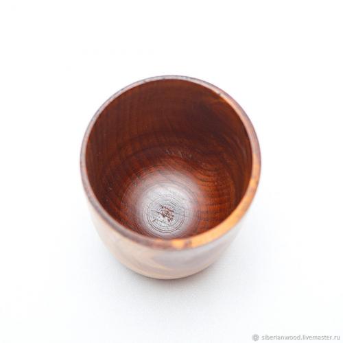 Деревянный стакан из кедра для чая, кваса и прочих напитков. C15