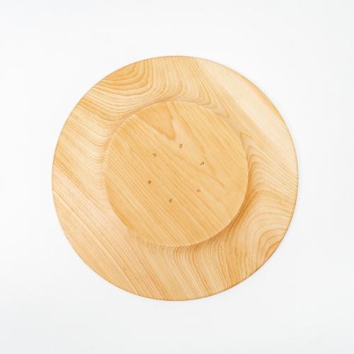 Деревянная плоская тарелка из сибирского кедра серии "ПАНАДА" 270 мм T168