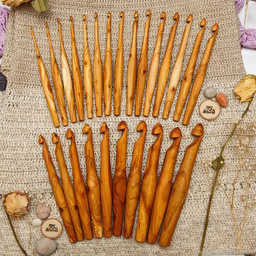 Набор деревянных крючков для вязания 25 шт (3-20 мм). KN7
