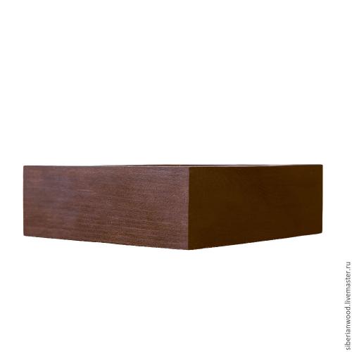 Деревянная квадратная тарелка-чаша из древесины кедра. T46