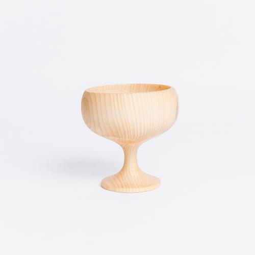 Деревянная Креманка (чаша) на ножке из древесины сибирского кедра. T176