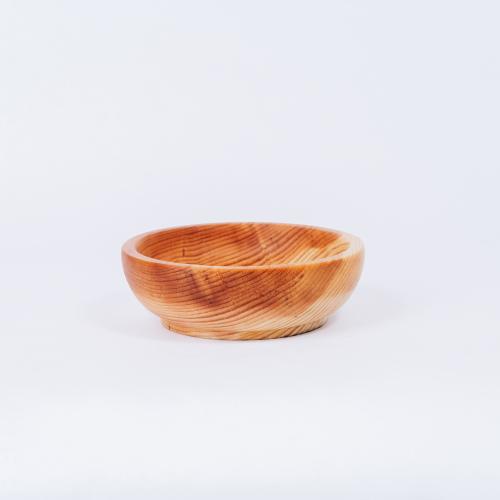 Деревянная тарелка (чаша) из сибирского кедра 145 мм. T34