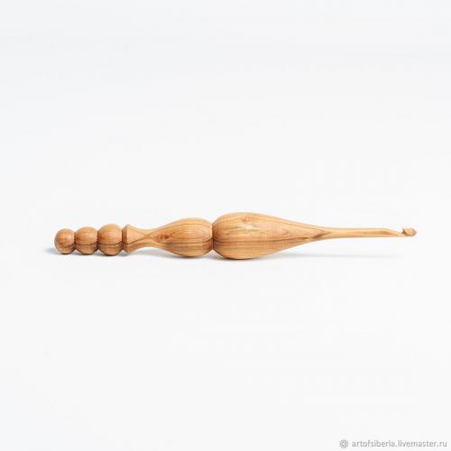 Деревянный крючок для вязания из древесины сливы 4.5 мм. K73