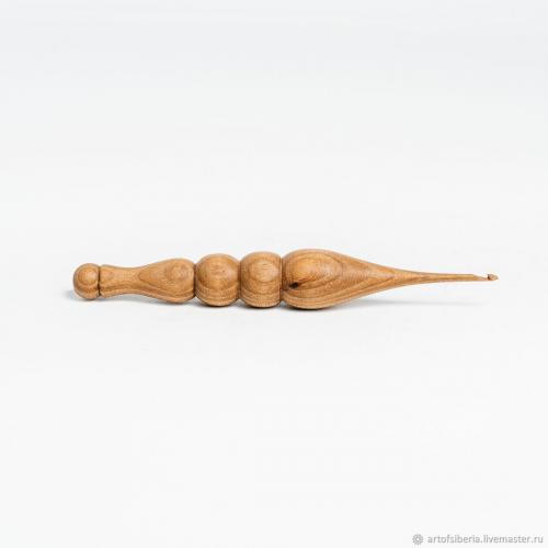 Деревянный крючок для вязания из древесины вяза 3 мм.  K86
