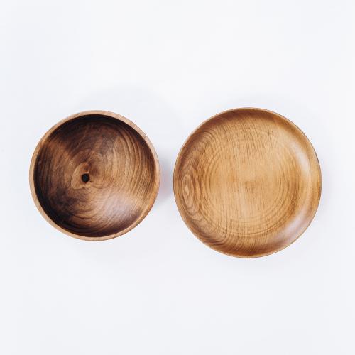 Набор деревянных тарелок из кедра 2 шт. TN50