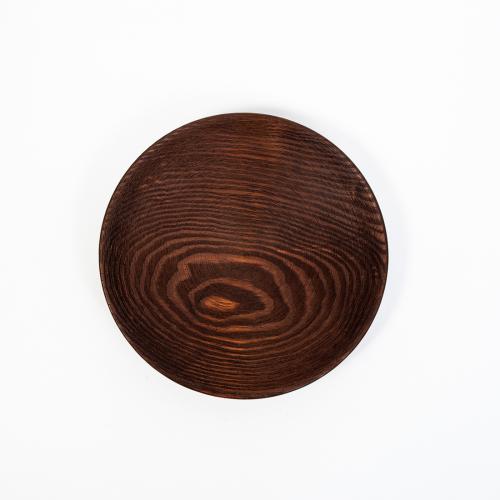 Деревянная текстурированная тарелка из дерева сибирской сосны 240 мм. T121