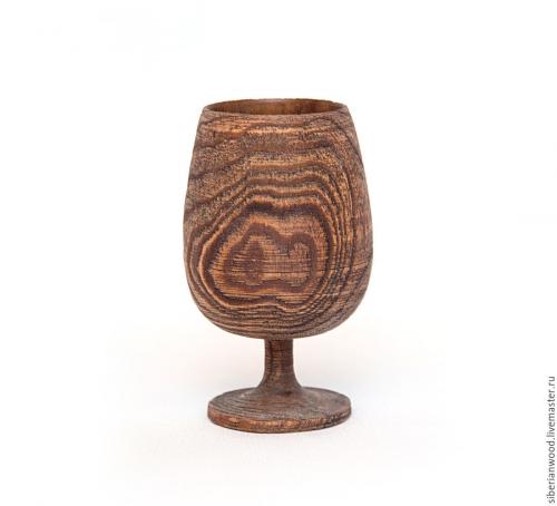 Деревянный бокал для вина из дерева сибирский вяз G4