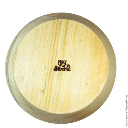 Деревянная тарелка (чаша) из древесины сибирского кедра 155 мм. T42