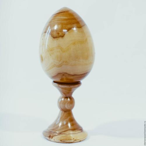 Яйцо из дерева Сибирского Карагача (Вяз) Пасхальное яйцо #Y1
