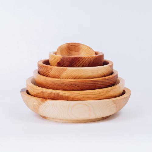Набор деревянных тарелок из кедра 205 мм. TN18