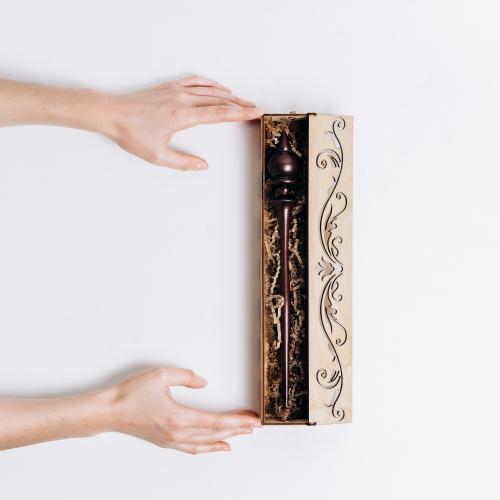 Деревянное Опорное веретено в подарочном органайзере, коробке. OV16
