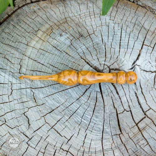 Деревянный крючок для вязания из древесины вишни 5 мм. K6