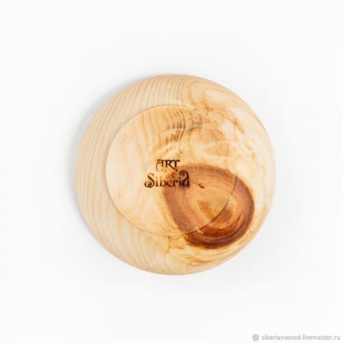 Деревянная чаша-соусница для специй из древесины кедра. T91