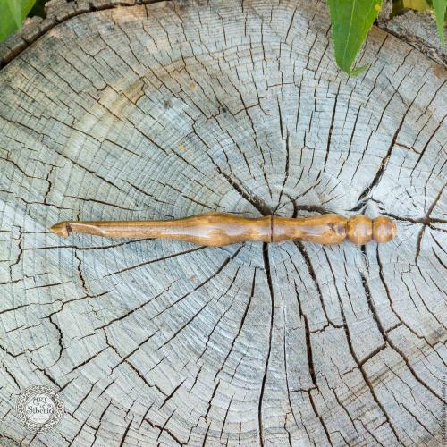 Деревянный крючок для вязания из древесины осины 7,5 мм. K11