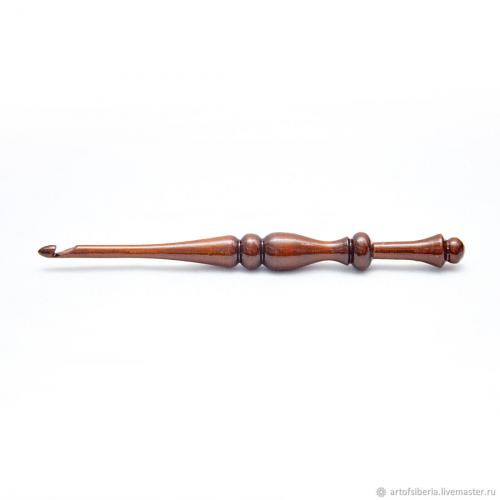 Деревянный крючок для вязания из древесины кедра 5 мм. K33