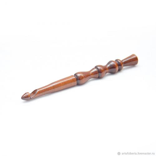 Деревянный крючок для вязания из древесины кедра 9 мм. K30