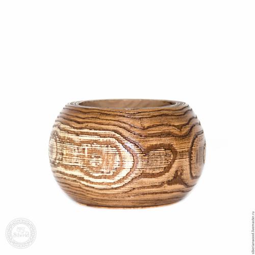 Деревянная ваза-конфетница из древесины вяза. V10