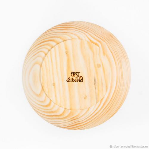 Деревянная чаша (пиала) из древесины сибирского кедра T88