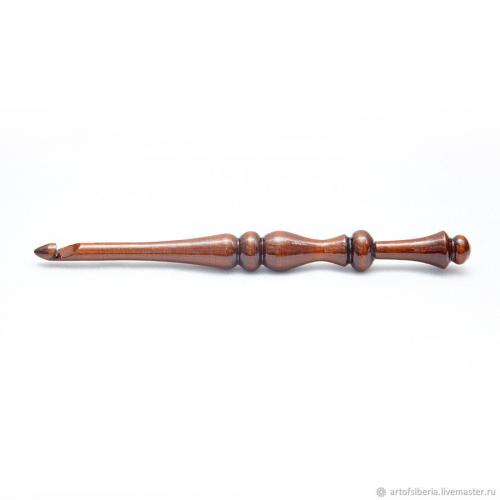 Деревянный крючок для вязания из древесины кедра 7 мм. K35
