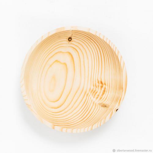 Деревянная тарелка из древесины пихты. T84