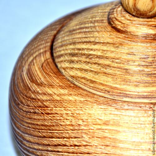 Текстурированная кубышка (бочонок) из натурального дерева сосна K28