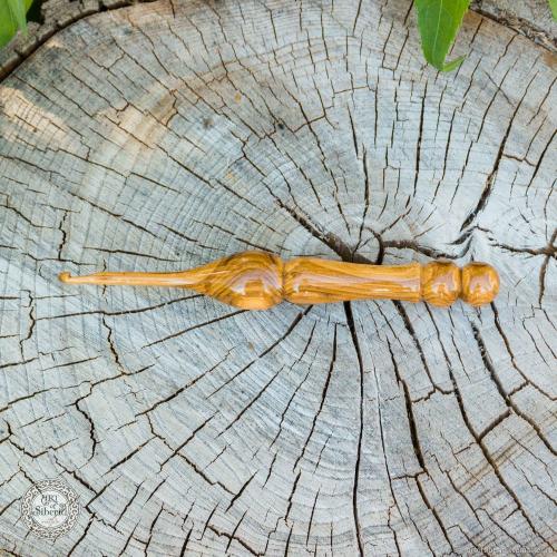 Деревянный крючок для вязания из древесины сливы 4,5 мм. K5
