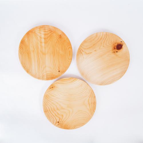 Набор деревянных тарелок из кедра 250 мм. 3 шт. TN53