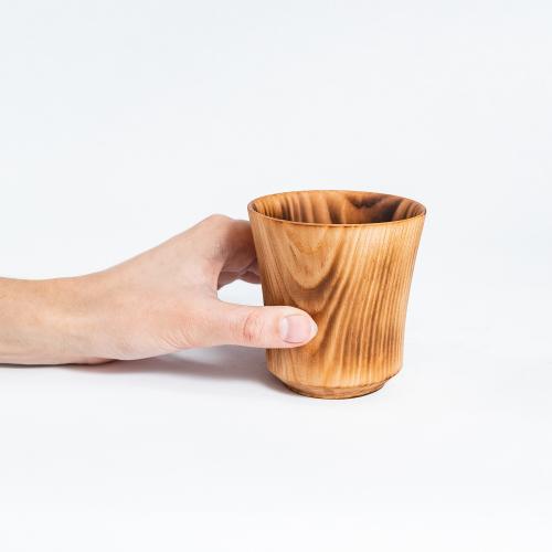 Деревянный стакан из кедра для напитков (детский) C47