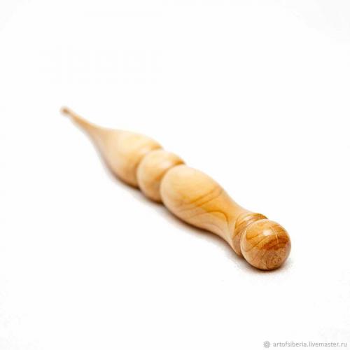 Деревянный крючок для вязания из древесины вишни 3 мм.  K40