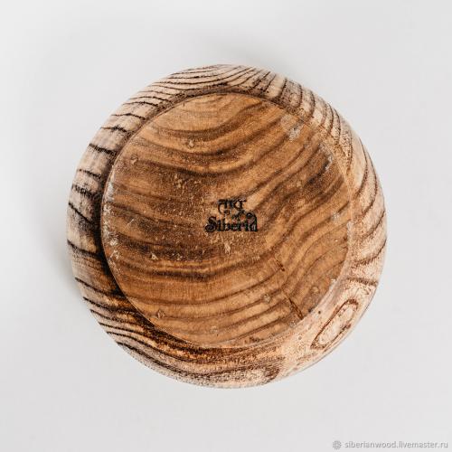 Деревянная тарелка (чаша) из дерева вяз 125 мм. T49