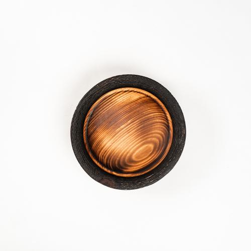 Деревянная Глубокая тарелка, чаша из сибирского кедра 165 мм. T199