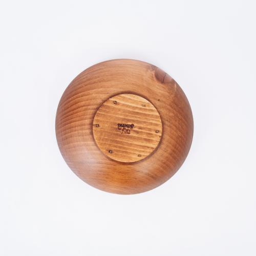 Деревянная глубокая тарелка из дерева сибирский кедр 185 мм. T126