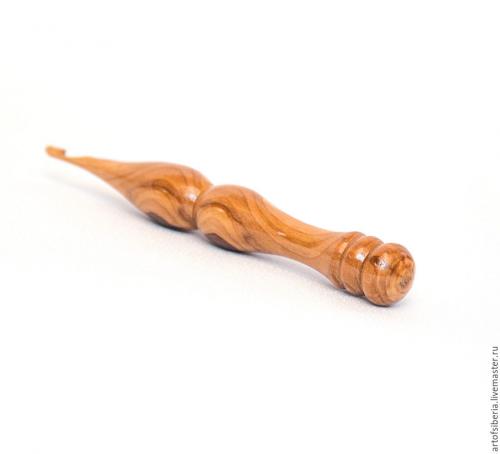 Деревянный крючок для вязания из древесины вишни 4 мм. K23