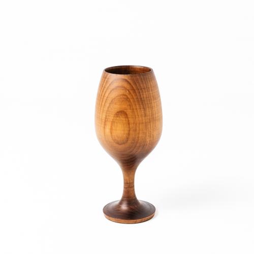 Деревянный бокал, фужер для вина из древесины кедра. G9