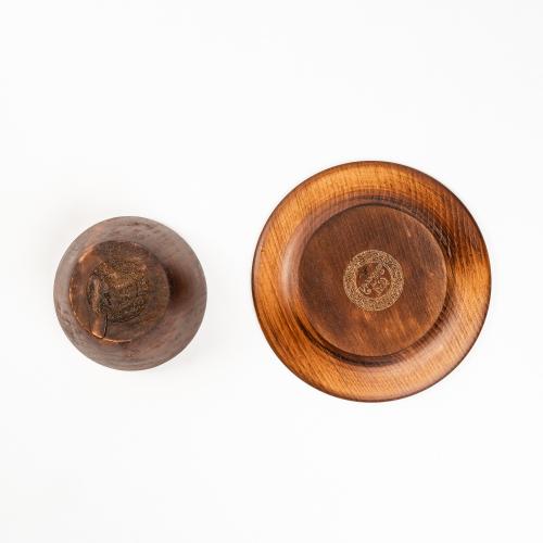 Набор деревянных тарелок из дерева  сибирский кедр - 2 шт. TN70