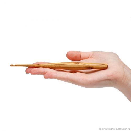 Деревянный крючок для вязания из древесины вишни 3 мм. K41