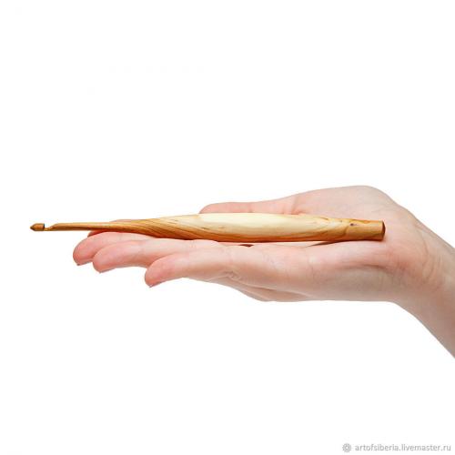 Деревянный крючок для вязания из древесины вишни 4 мм. K43