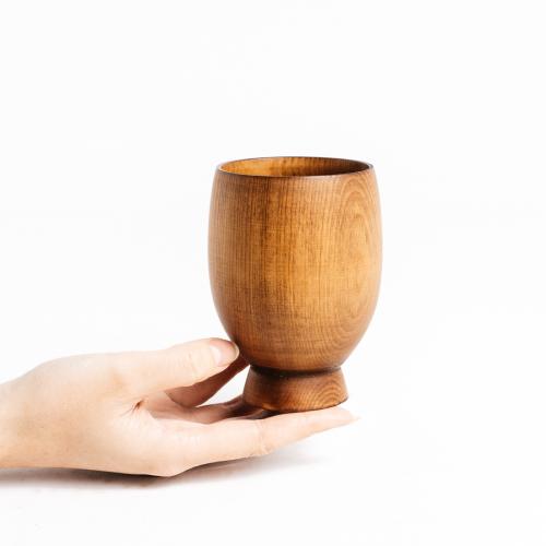 Деревянный стакан из древесины кедра для чая, кваса и других напитков. C23