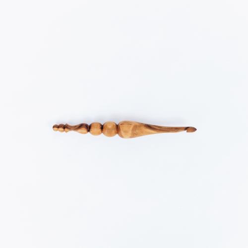 Деревянный крючок для вязания из древесины сливы 7 мм. K194