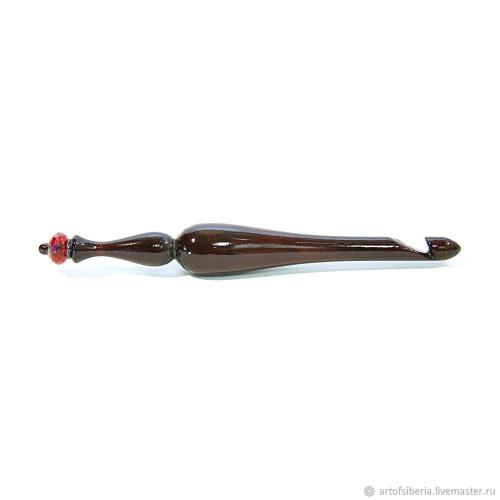 Деревянный крючок для вязания из древесины кедра 9 мм. K93