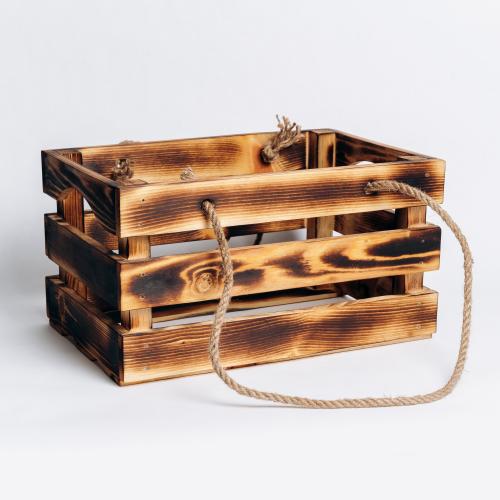 Деревянный подарочный декоративный короб, ящик для хранения из древесины кедра. PK28