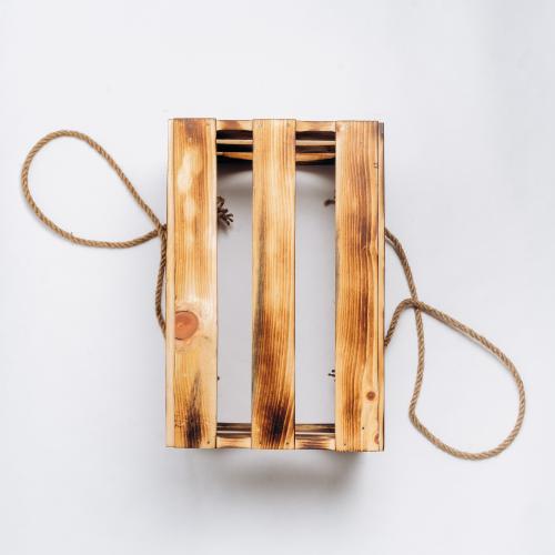 Деревянный подарочный декоративный короб, ящик для хранения из древесины кедра. PK28
