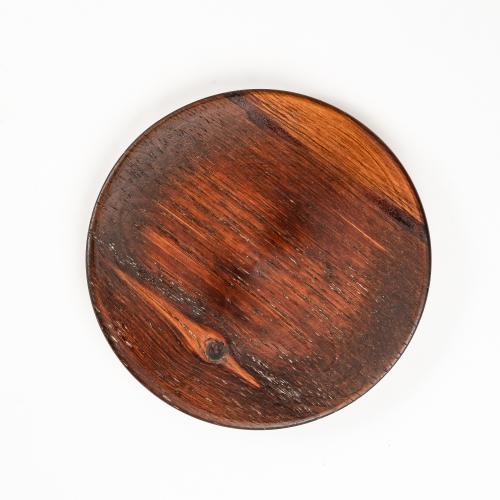 Деревянная тарелка-блюдце из сибирского кедра 18,5 см. T186